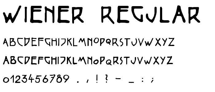 Wiener Regular font
